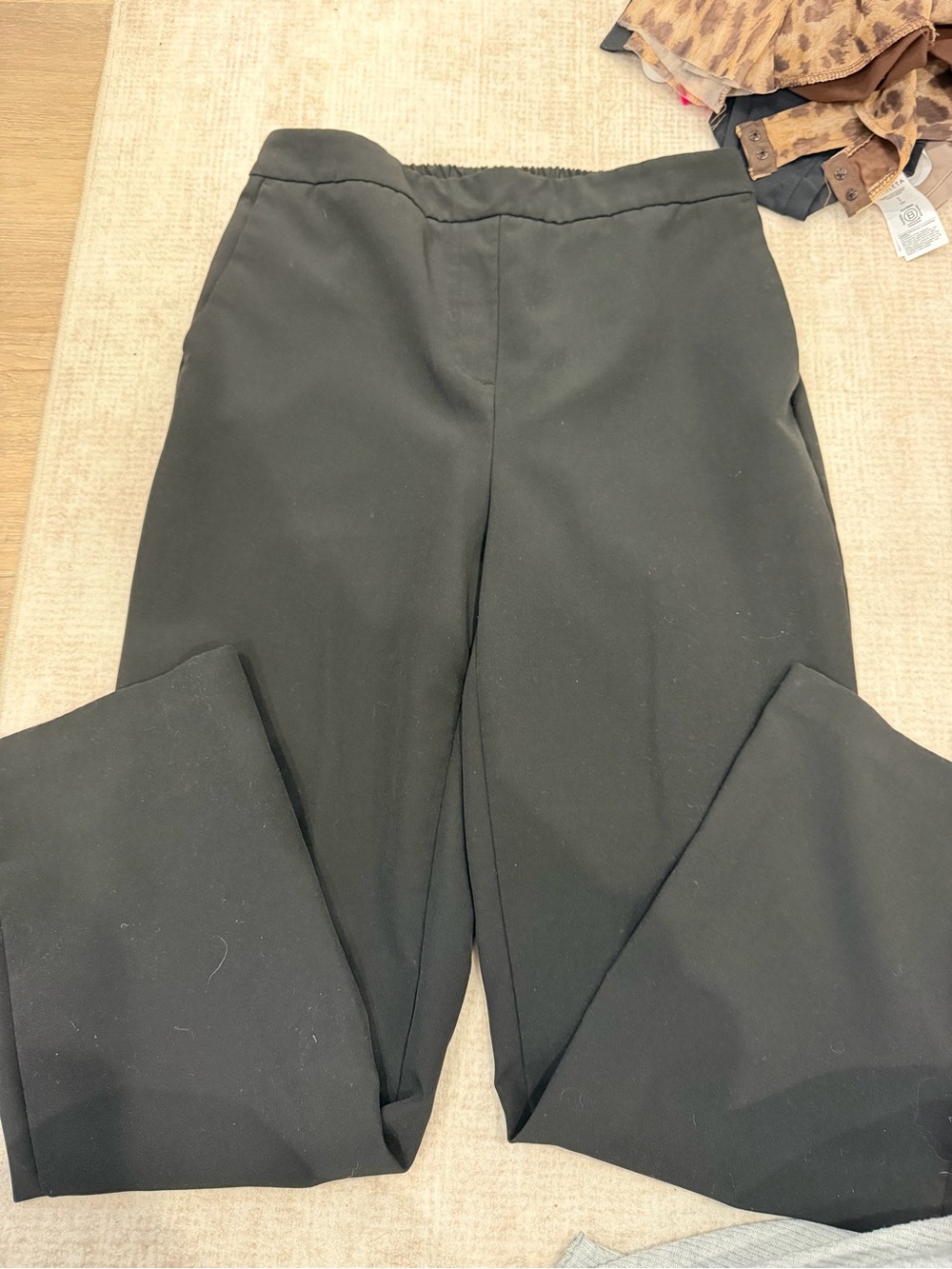 Rachel Zoe Black Wide-Leg Trousers